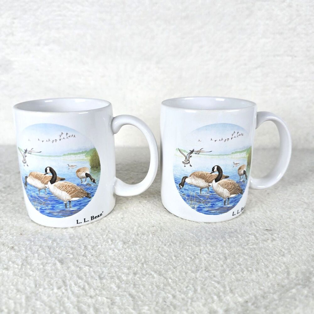 L.L. Bean Canadian Geese Coffee Cup Set of 2